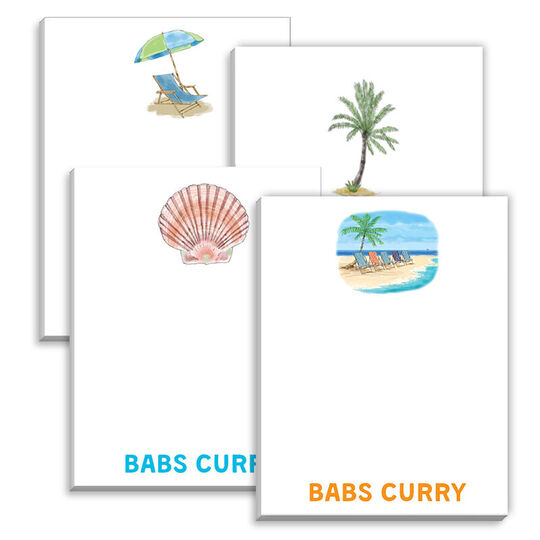 Tropical Beach Mini Notepad Set